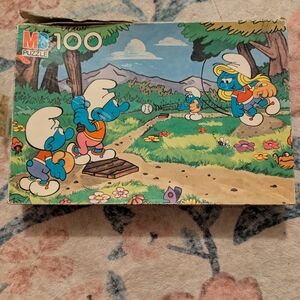 💥3/$24 Vintage Smurfs Baseball Puzzle